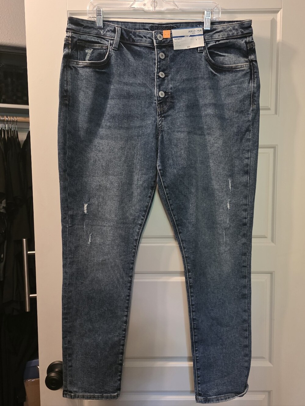 Arizona Jean Co Skinny Mid-Rise Slim Fit Jeans Size 19